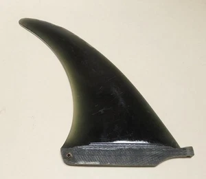 Vintage Rainbow? Clear Smokey Gray Longboard Fin 9-1/4" Fin / 10-1/4" Full - Picture 1 of 12