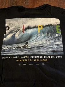 CAMISETA NEGRA MEDIANA ANDY IRONS BILLABONG PIPE MASTERS NORTH SHORE HAWAII 2012 - Imagen 1 de 4
