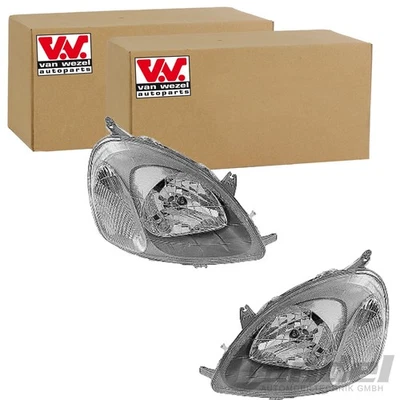 2x VAN WEZEL H4 SCHEINWERFER SET LINKS+RECHTS passend für TOYOTA YARIS - Bild 1 von 4