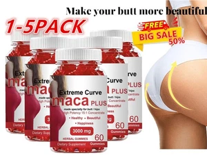 60gummies 3000mg Curve Maca Plus Made Specialty For Butt Hips BBL Gummies 1-5X - Picture 1 of 18