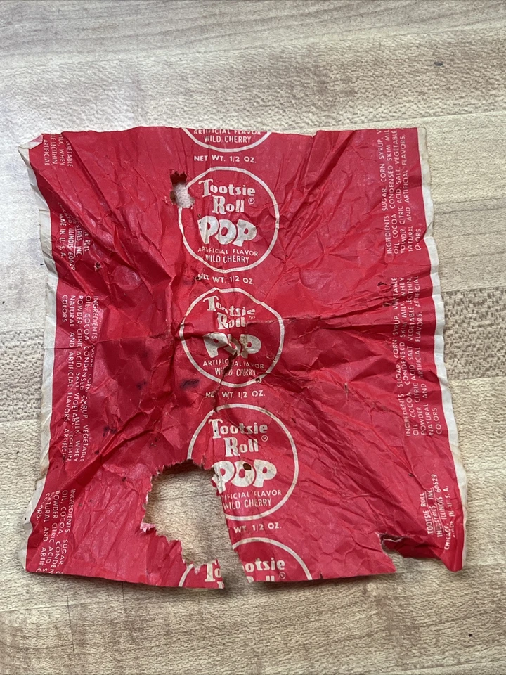 Rare Vintage Tootsie Pop No Kids Wrapper Wild Cherry - Image 1 of 4