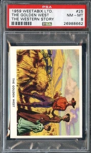1959 WEETABIX THE WESTERN STORY #25 GOLDEN WEST PSA 8 *DS14438 - Picture 1 of 2