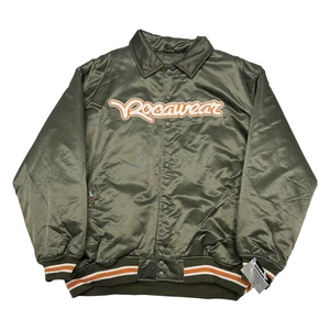 Chaqueta Rocawear Para Hombres 3XL Verde Hoja de Iris Acolchada Bombardero Universitario Satinado Nuevas Etiquetas - Imagen 1 de 12