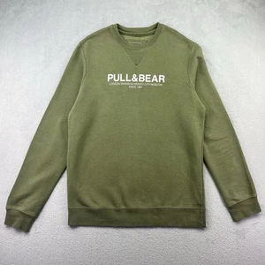Pull &Bear Green Crew Neck Sweatshirt Mens S/M Pullover - Picture 1 of 11