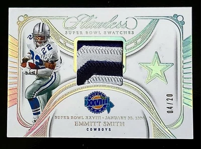 Muestras impecables del Super Bowl 2014 parche EMMITT SMITH/20 vaqueros Foto 1 de 3