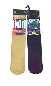 MENS ODD SOX PBNJ Peanut Butter Jelly CREW SOCKS Sz 6-13 Unisex - Picture 1 of 2