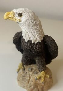 Vintage Stone Critters Bald EAGLE SC-039 Figurine with Box 5" tall