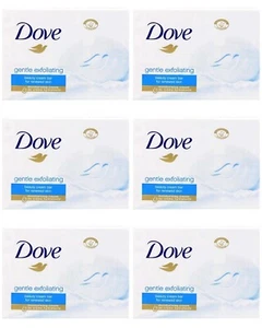 6x DOVE Gentle Exfoliating Beauty Cream Bar Twin Pack 90g (12 Soaps Total) - Picture 1 of 2
