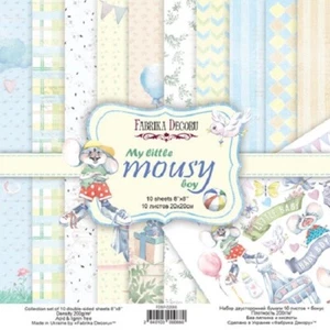 8" x 8" Scrapbooking Paperpad Cardstock My Little Mousy Boy 10 Designs - Bild 1 von 12