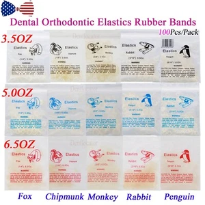 US Dental Orthodontic Elastics Rubber Bands 3.5 5.0 6.5 OZ Ortho Latex Braces - Picture 1 of 77