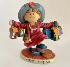 Vintage Hand-Made Holly Berry Zingle-Berry "Born To Shop" Figurine - Pavilion - Picture 1 of 7