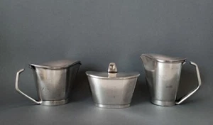 WMF Wilhelm Wagenfeld bauhaus/modernist tee & coffee pot & sugar box 1964 rare - Picture 1 of 15