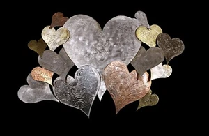 Nube Corazón Vintage Metal #1574 Inauguración Madre San Valentín Navidad - Imagen 1 de 9