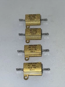 12 Ohm 5 Watt 1 % KELVIN Resistors KC 500 Metal Case Wirewound New Lot of (4) - Picture 1 of 12