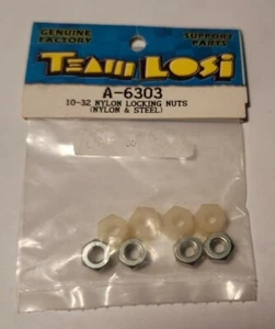 Team Losi Lock Nuts 10-32 Nylon and Steel 4 each Vintage Rc Hardware A-6303 - Picture 1 of 1
