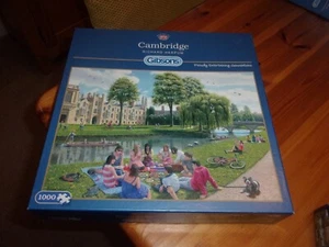 CAMBRIDGE BY RICHARD HARPUM 1000 PIECE GIBSONS JIGSAW PUZZLE - ONE PIECE MISSING - Picture 1 of 1