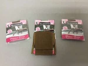 NWT 3 No Nonsense Perfect Tones CT Pantyhose Size A Mocha #412U - Picture 1 of 2
