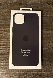 NEW! Genuine Apple iPhone 14 Plus Silicone Case w/Magsafe - Midnight - Picture 1 of 5