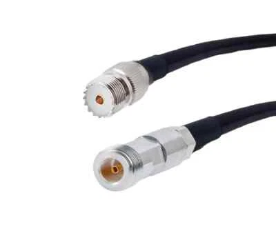 LDF4P-50A HELIAX Andrews Commscope Coax Cable Assembly N Female UHF female SO239 - Image 1 of 4