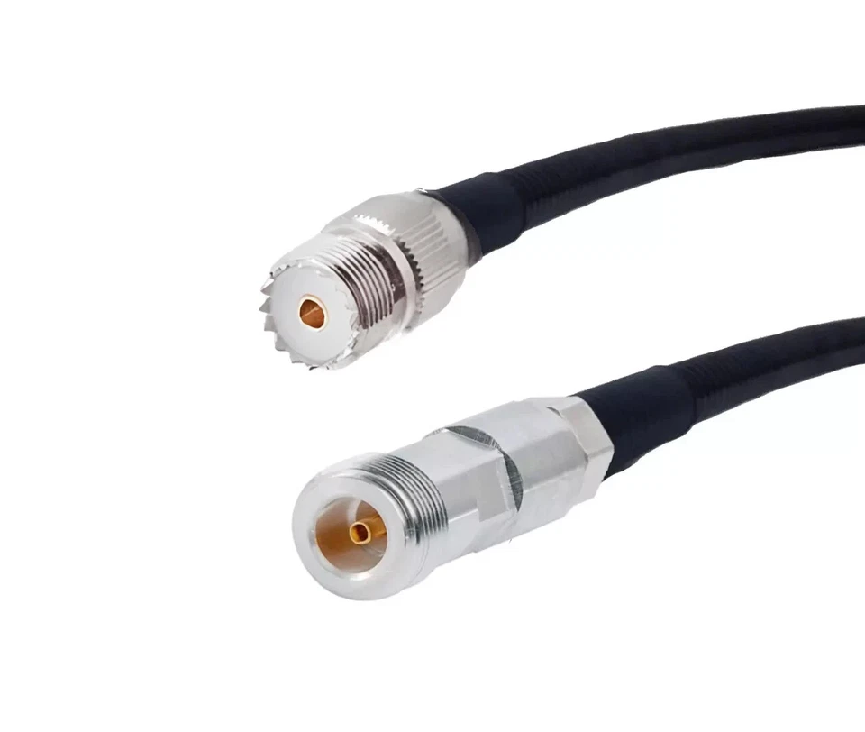 LDF4P-50A HELIAX Andrews Commscope Coax Cable Assembly N Female UHF female SO239 - Image 1 of 4