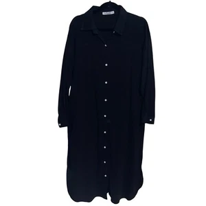 Soplia Gon Shirt Dress Womens 2XL Button Pockets Lagenlook Minimalist Artsy - Picture 1 of 10