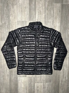 Patagonia Ultralight Goose Down Jacket Mens XS Black Long Sleeve Outdoor Zip Up - Picture 1 of 9
