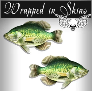 RV Decals 2 Crappie Fish Stickers 24" Boat Graphic Decals Fishing Stickers RV#15 - Bild 1 von 3
