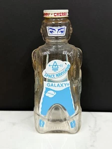 Space Navigator Sky Blue Galaxy Syrup Bottle and Coin Bank 1950s Vintage Nice - Picture 1 of 6