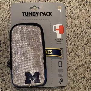 U Of M Diamond Sparkle Tumby Pack Stanley Cup Bag Tumbler Pouch Michigan - Imagen 1 de 2