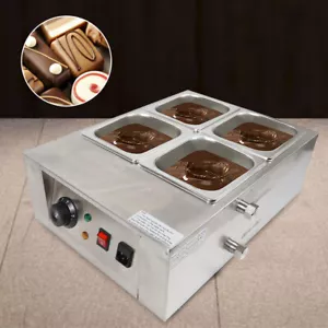 8KG Chocolate Electric Fondue Set Tempering Machine DIY Melter w/4 Melting Pot - Picture 1 of 24