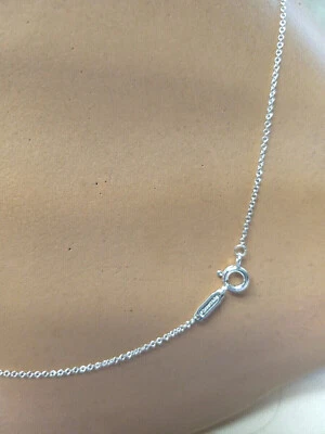 COLLAR CABLE PEQUEÑO PLATA ESTERLINA ORIGINAL TIFFANY & CO 16" CON BARRA FIRMADA Foto 1 de 4