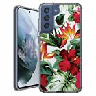 For Samsung Galaxy S20 S21 S23 FE 5g TPU Case+Glass(Hibiscus Pattern)