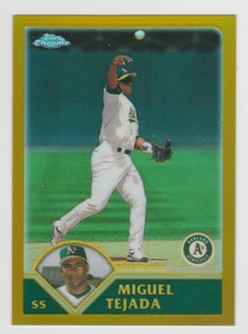 MIGUEL TEJADA A's 2003 Topps Chrome GOLD REFRACTOR #112 SP Parallel #166/449 - Picture 1 of 2