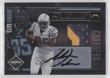 2010 Limited Team Trademarks Materials Signatures Prime /10 Antonio Gates Auto