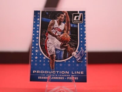 2014-15 Panini Donruss - Linha de produção auxilia Brandon Jennings #7 - Imagem 1 de 2