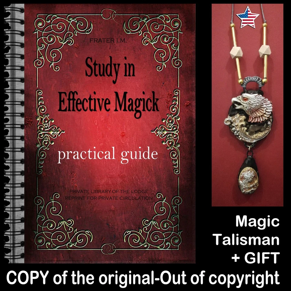 Antique Book Grimoire Magic Esoteric Manuscript Occultism Pagan Manual Practical Foto 1 de 4