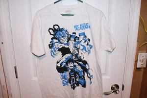 My Hero Academia blau weiß Anime TV-Show 100 % Baumwolle (Größe Large) - SIEHE BESCHREIBUNG - Bild 1 von 7