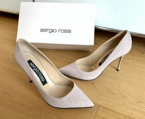 Sergio Rossi Godiva Glitter Pumps Cipria nude/altrosa Gr. 39 top - Bild 1 von 17