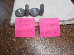 (4) NOS Record Elastic 10x30 Airplane, RC Tires with Wheels (see picture) - Picture 1 of 1