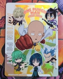 Tarjeta One Punch Man Action Point Foil Holo Promo OPM-AP02 Union Arena Inglés - Imagen 1 de 4