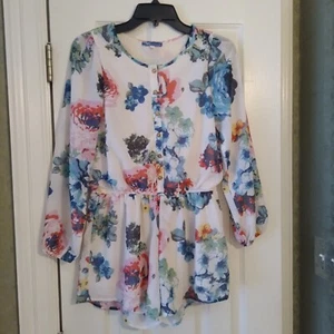 Blumen Strampler Mädchen Größe 14 Truly Me by Sara Sara Langarm - Bild 1 von 9