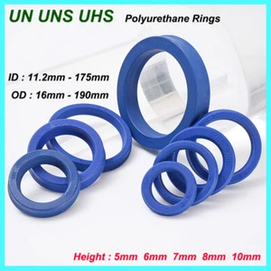 U-cup Oil Seal Ring UN UNS UHS Piston Hydraulic Rod Height 5/6/7/8/10mm PU Oring - Picture 1 of 24