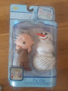 PLUMA DE CERDO DE NAVIDAD LANE MEMORY PEANUTS A CHARLIE MARRÓN Y MUÑECO DE NIEVE CANTANDO - Imagen 1 de 5