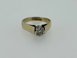 Ring 0,07ct Solitär Diamant 9ct Gelbgold - Bild 1 von 6