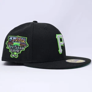 NWT 1/2 Black Pittsburgh Pirates 2008 All-Star Game 59fifty New Era Fitted Hat C - Picture 1 of 5