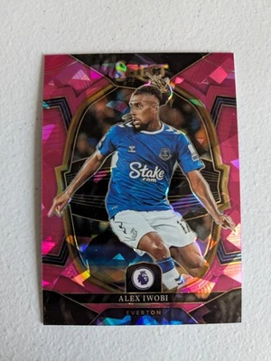 2022-23 Panini Prizm Premier League Everton Alex Iwobi Pink Cracked Ice  - Image 1 of 2