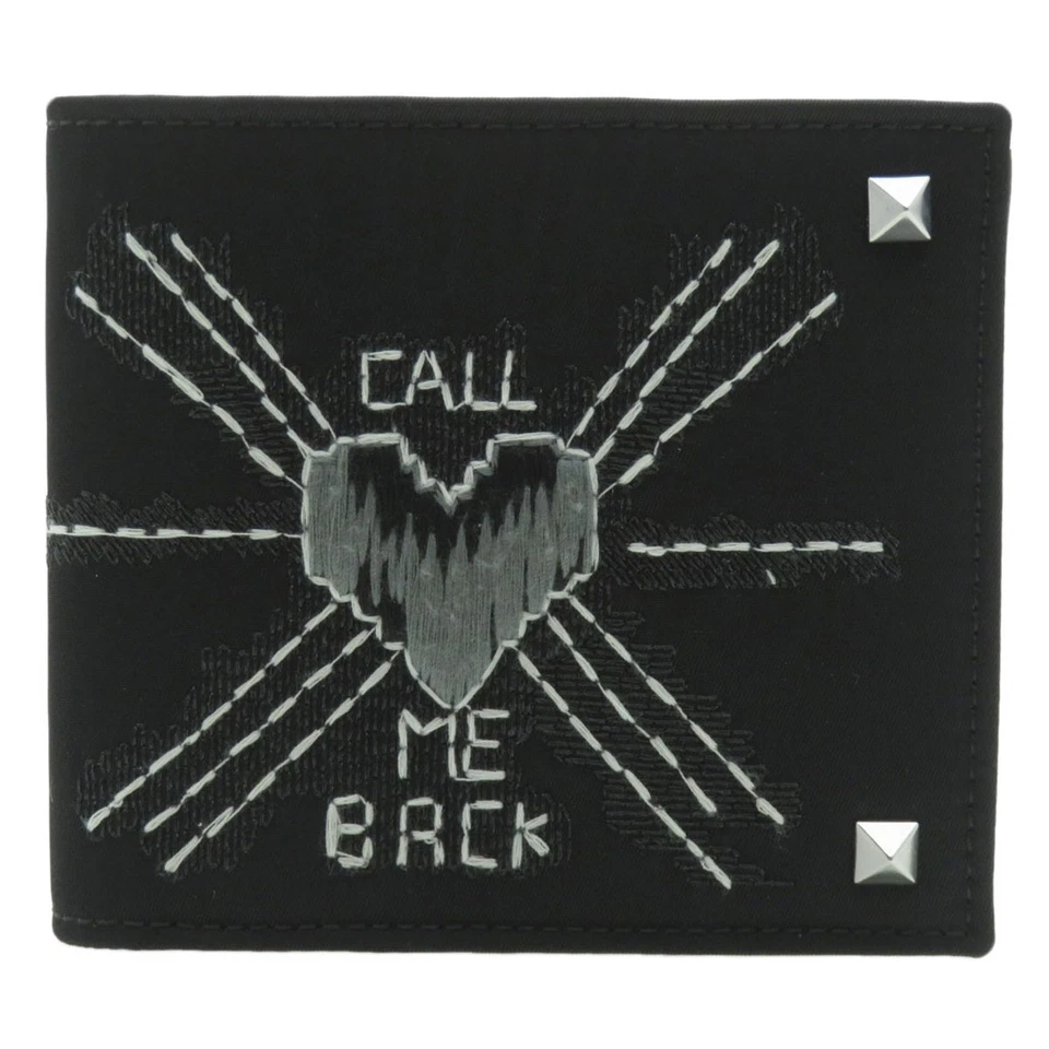 VALENTINO GARAVANI вышивка мотив складного бумажника без монета карман нейлона Leat... - Изображение 1 из 4