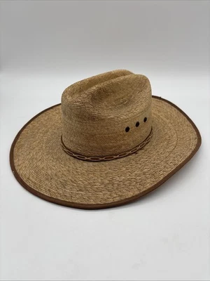 Atwood Marfa Low Crown Long Oval 4X Straw Cowboy Western Hat Men's Size 7 - Image 1 of 4
