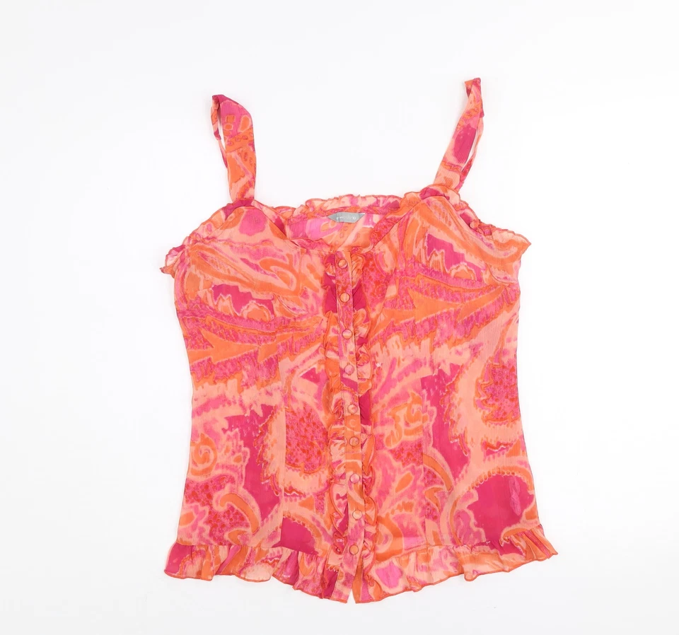 Marks and Spencer Women’s Multicoloured Paisley Chiffon Camisole Blouse Size 10 - Image 1 of 4
