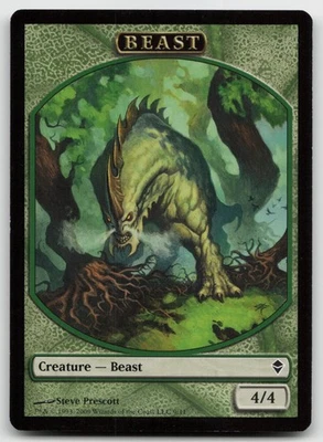 MTG Beast Token T Zendikar 9 LP - Image 1 of 2